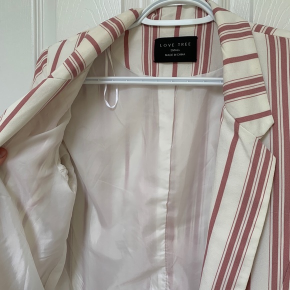 White and Pink Striped Blazer - Picture 7 of 7